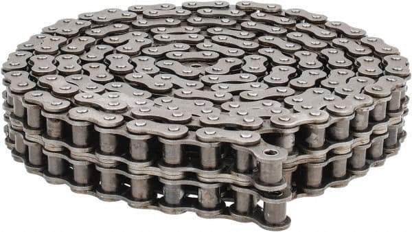 Morse - 3/4" Pitch, ANSI 60-2, Double Strand Roller Chain - Chain No. 60-2, 10 Ft. Long, 15/32" Roller Diam, 1/2" Roller Width - Industrial Tool & Supply