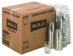 Solo - Solo Plastic Cold Cups, 12 oz Clear - Plastic Cold Cups, 12 Ounce Clear - Industrial Tool & Supply