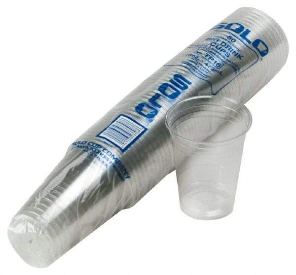 Solo - Solo Plastic Cold Cups, 16 oz Clear - Plastic Cold Cups, 16 Ounce Clear - Industrial Tool & Supply