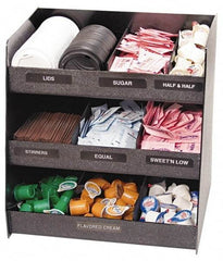 Vertiflex Products - Vertical Orginizer - 14-1/2 x 11-3/4 x 15 Inch, Black, For Use with Condiments - Industrial Tool & Supply