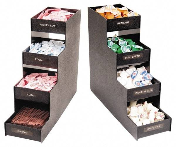 Vertiflex Products - Narrow Organizer - 6 x 19 x 15-7/8 Inch, Black, For Use with Condiments - Industrial Tool & Supply