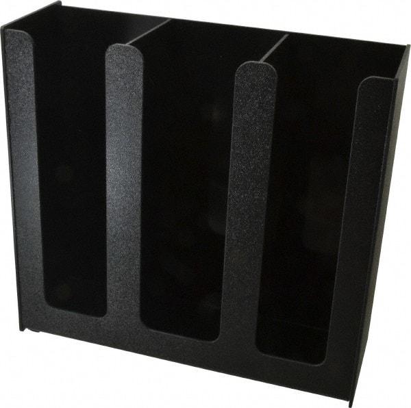 Vertiflex Products - 12-3/4 x 4-1/2 x 12" Three Column Cup Holder - Black - Industrial Tool & Supply