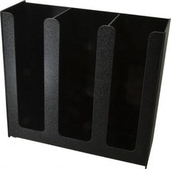 Vertiflex Products - 12-3/4 x 4-1/2 x 12" Three Column Cup Holder - Black - Industrial Tool & Supply