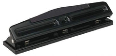 UNIVERSAL - Paper Punches Type: 12 Sheet 2 and 3-Hole Adjustable Punch Color: Black - Industrial Tool & Supply