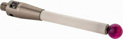 Renishaw - 0.2362 Inch Ball Diameter, Ceramic Stem, M4 Thread, Ruby Point Ball Tip CMM Stylus - 1-1/2 Inch Working Length, 0.1772 Inch Stem Diameter, 1.9685 Inch Overall Length - Industrial Tool & Supply