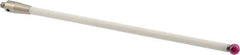 Renishaw - 0.24 Inch Ball Diameter, Ceramic Stem, M4 Thread, Ruby Point Ball Tip CMM Stylus - 5.315 Inch Working Length, 0.1772 Inch Stem Diameter, 5.9055 Inch Overall Length - Industrial Tool & Supply