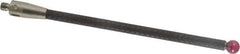 Renishaw - 0.24 Inch Ball Diameter, Carbon Fiber Stem, M4 Thread, Ruby Point Ball Tip CMM Stylus - 3-31/64 Inch Working Length, 0.1772 Inch Stem Diameter, 3-15/16 Inch Overall Length - Industrial Tool & Supply