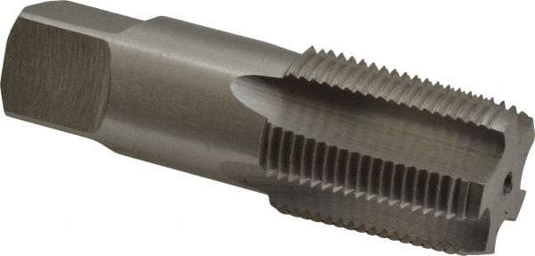 Hertel - 3/4-14 NPT Thread, 5 Flute Standard Pipe Tap - 3-1/4" OAL, 29/32" Shank Diam, Bright Finish, Carbon Steel - Exact Industrial Supply