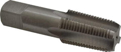 Hertel - 1/2-14 NPT Thread, 4 Flute Standard Pipe Tap - 3-1/8" OAL, 11/16" Shank Diam, Bright Finish, Carbon Steel - Exact Industrial Supply