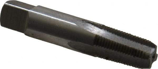 Hertel - 1/8-27 NPT Thread, 4 Flute Standard Pipe Tap - 2-1/8" OAL, 7/16" Shank Diam, Bright Finish, Carbon Steel - Exact Industrial Supply