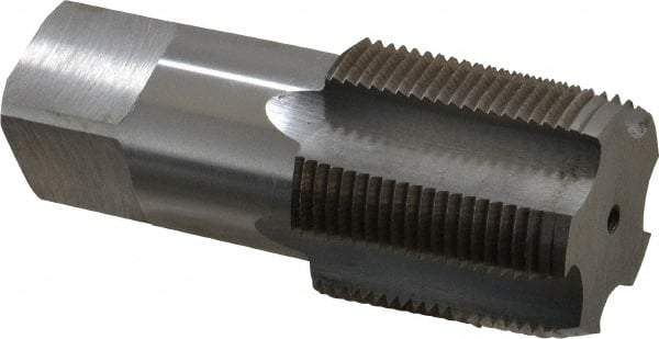Hertel - 1-1/4 - 11-1/2 NPT Thread, 5 Flute Standard Pipe Tap - 4" OAL, 1-5/16" Shank Diam, Bright Finish, Carbon Steel - Exact Industrial Supply