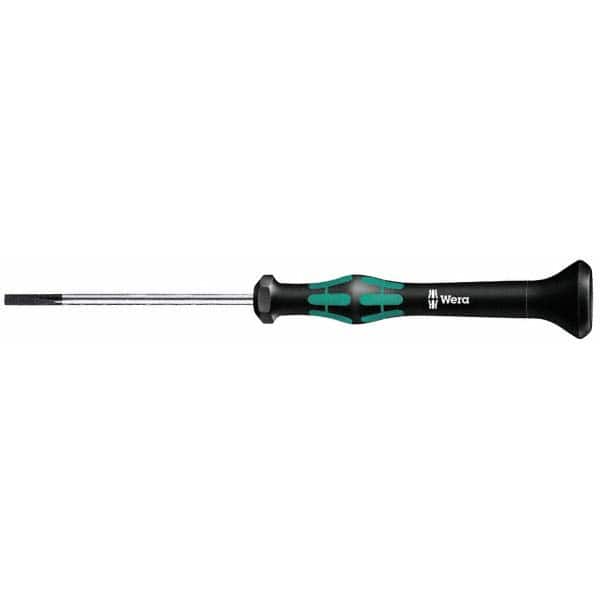 Wera - 0.8mm Blade Width, 137mm OAL, Precision Slotted Screwdriver - Industrial Tool & Supply