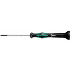 Wera - 1mm Blade Width, 137mm OAL, Precision Slotted Screwdriver - Industrial Tool & Supply