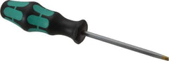 Wera - 205mm OAL Precision Slotted Screwdriver - 100mm Blade Length, Round Shank, Ergonomic Handle - Industrial Tool & Supply