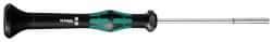 Wera - 9/64" Solid Shaft Precision Nutdriver - Ergonomic Handle, 6-1/4" OAL - Industrial Tool & Supply