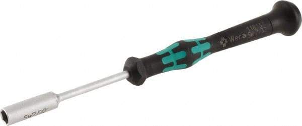 Wera - 7/32" Solid Shaft Precision Nutdriver - Ergonomic Handle, 6-1/4" OAL - Industrial Tool & Supply