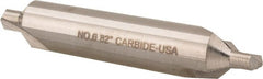 Hertel - #6 Plain Cut 82° Incl Angle Solid Carbide Combo Drill & Countersink - Industrial Tool & Supply