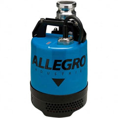 Allegro - 2/3 hp, 5.4 Amp Rating, 115 VAC, 60 Hz, Single Speed Continuous Duty Dewatering Pump - Industrial Tool & Supply