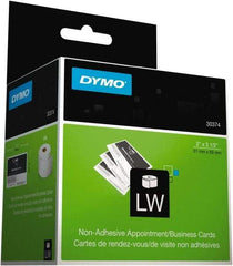 Dymo - 2" Wide x 3-1/2" Long, White Appointment Card Label - For DYMO LabelWriter Printers - Industrial Tool & Supply