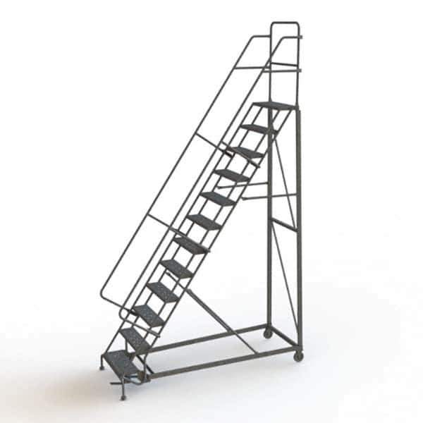 TRI-ARC - Rolling & Wall Mounted Ladders & Platforms Type: Rolling Warehouse Ladder Style: Rolling Safety Ladder - Industrial Tool & Supply