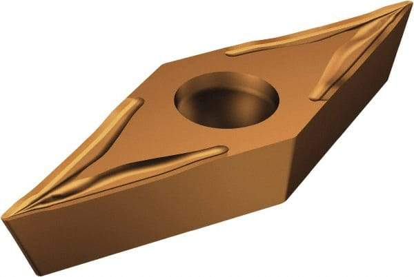 Sandvik Coromant - VCET220 UM Grade 1125 Carbide Turning Insert - TiAlN/AlCr2O3 Finish, 35° Diamond, 1/4" Inscr Circle, 1/8" Thick, 0.2mm Corner Radius - Industrial Tool & Supply