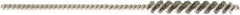 Brush Research Mfg. - 6.5mm Diam Helical Stainless Steel Tube Brush - Single Spiral, 0.003" Filament Diam, 1" Brush Length, 3" OAL - Industrial Tool & Supply
