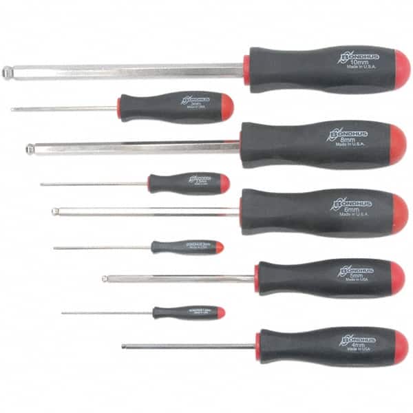 Bondhus - Hex Driver Sets Tool Type: Ball End Size Range (mm): 1.5 - 10 - Industrial Tool & Supply