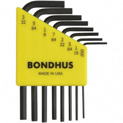 Bondhus - Hex Key Sets Tool Type: Hex Handle Type: L-Key Short Arm - Industrial Tool & Supply