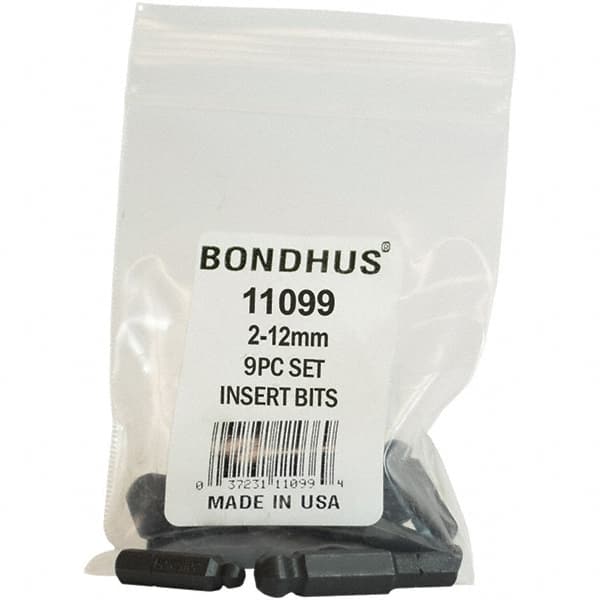 Bondhus - Screwdriver Bit Sets Type: Insert Bit Set Drive Size: 1/4 (Inch) - Industrial Tool & Supply