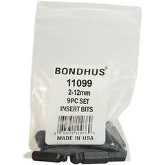 Bondhus - Screwdriver Bit Sets Type: Insert Bit Set Drive Size: 1/4 (Inch) - Industrial Tool & Supply