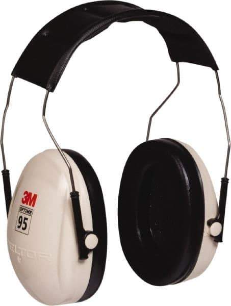 3M - Over the Head Beige & Black Foam Cushion Earmuffs - 21 NRR Rating - Industrial Tool & Supply