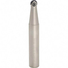 Iscar - 3/8" Cut Diam, 1/2" Shank Diam, 6" OAL, Indexable Ball Nose End Mill - 2" Head Length, Straight Shank, HCM D.38 Toolholder, HBR-QF, HCR Insert - Industrial Tool & Supply