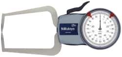 Mitutoyo - 0.8 Inch Max Measurement, 0.0005 Inch Graduation, Outside Dial Caliper Gage - 3.2 Inch Leg Length, 0.0015 Inch Accuracy - Industrial Tool & Supply
