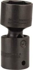 Proto - 1/2" Drive 1-1/8" Standard Universal Impact Socket - 6 Points, 3" OAL - Industrial Tool & Supply