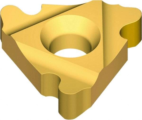 Vargus - 3ER External Right Hand 10 RD Laydown Threading Insert - Grade VKX, TiN Coated Carbide, 9.53mm Inscribed Circle - Industrial Tool & Supply