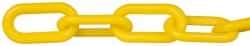 PRO-SAFE - 100' Long x 2" Wide Plastic Chain - Yellow - Industrial Tool & Supply