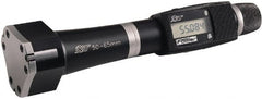 Fowler - 4 to 6", 115mm Gage Depth, 0.001mm Resolution, Ratchet Stop Thimble, Electronic Inside Hole Micrometer Set - Industrial Tool & Supply