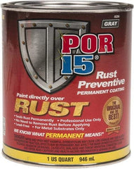 POR-15 - 1 Quart, Gray, Rust Preventative Paint - Comes in Can - Industrial Tool & Supply