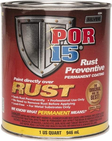 POR-15 - 1 Quart, Silver, Rust Preventative Paint - Comes in Can - Industrial Tool & Supply