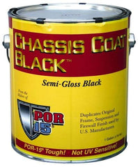 POR-15 - Semigloss Black Automotive Topcoat - 1 Gal Can with Handle - Industrial Tool & Supply