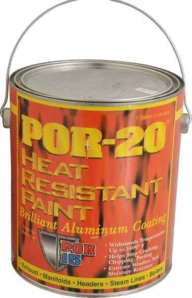 POR-15 - 1 Gal Aluminum Automotive Heat Resistant Paint - 1,200°F Max Temp, Comes in Can with Handle - Industrial Tool & Supply