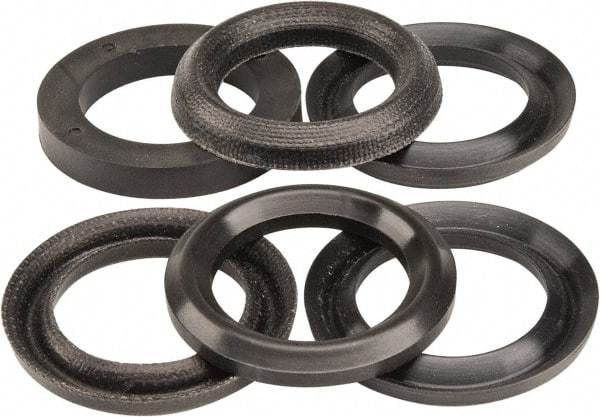 Made in USA - 1-1/4" Inside Diam x 1-7/8" Outside Diam V-Packing Set - 1" High - Industrial Tool & Supply