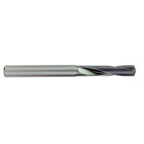 11 mm Dia. × 11.5 mm Shank × 55 mm Flute Length × 113 mm OAL, Stub, SiC, 2xD Flute, Solid Carbide Drill - Industrial Tool & Supply