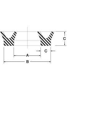 Value Collection - 1-5/8" Inside Diam x 2-1/4" Outside Diam Buna-N U-Cup - 5/16" High, Nitrile - Industrial Tool & Supply