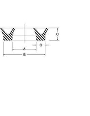 Value Collection - 1-5/8" Inside Diam x 2-1/4" Outside Diam Buna-N U-Cup - 5/16" High, Nitrile - Industrial Tool & Supply