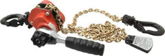CM - 1,100 Lb Lifting Capacity, 5' Lift Height, Mini-Ratchet Lever Hoist - Made from Chain, 56 Lb Avg Pull to Lift Rated Load, 1 Chain - Industrial Tool & Supply
