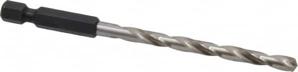 Cle-Line - 3/16" High Speed Steel, 118° Point, Hex Shank Maintenance Drill Bit - Industrial Tool & Supply