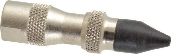 Coilhose Pneumatics - 125 Max psi Rubber Push Button Blow Gun - 1/4 NPT, 3" Tube Length, Nickel Plated Brass - Industrial Tool & Supply