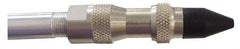 Coilhose Pneumatics - 125 Max psi Rubber Push Button Blow Gun - 1/4 NPT, 15" Tube Length, Nickel Plated Brass - Industrial Tool & Supply