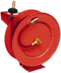 Lincoln - 50' Spring Retractable Hose Reel - Industrial Tool & Supply